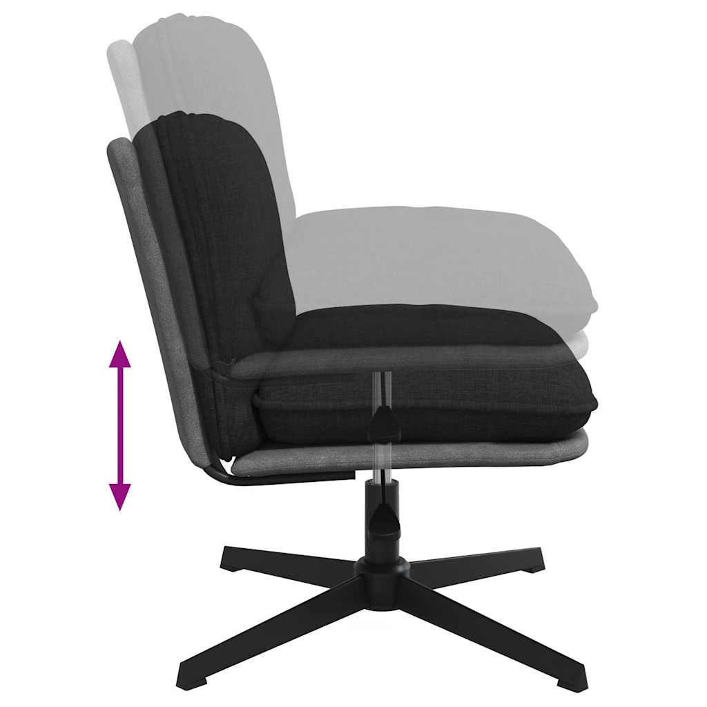 Swivel office chair, black, fabric