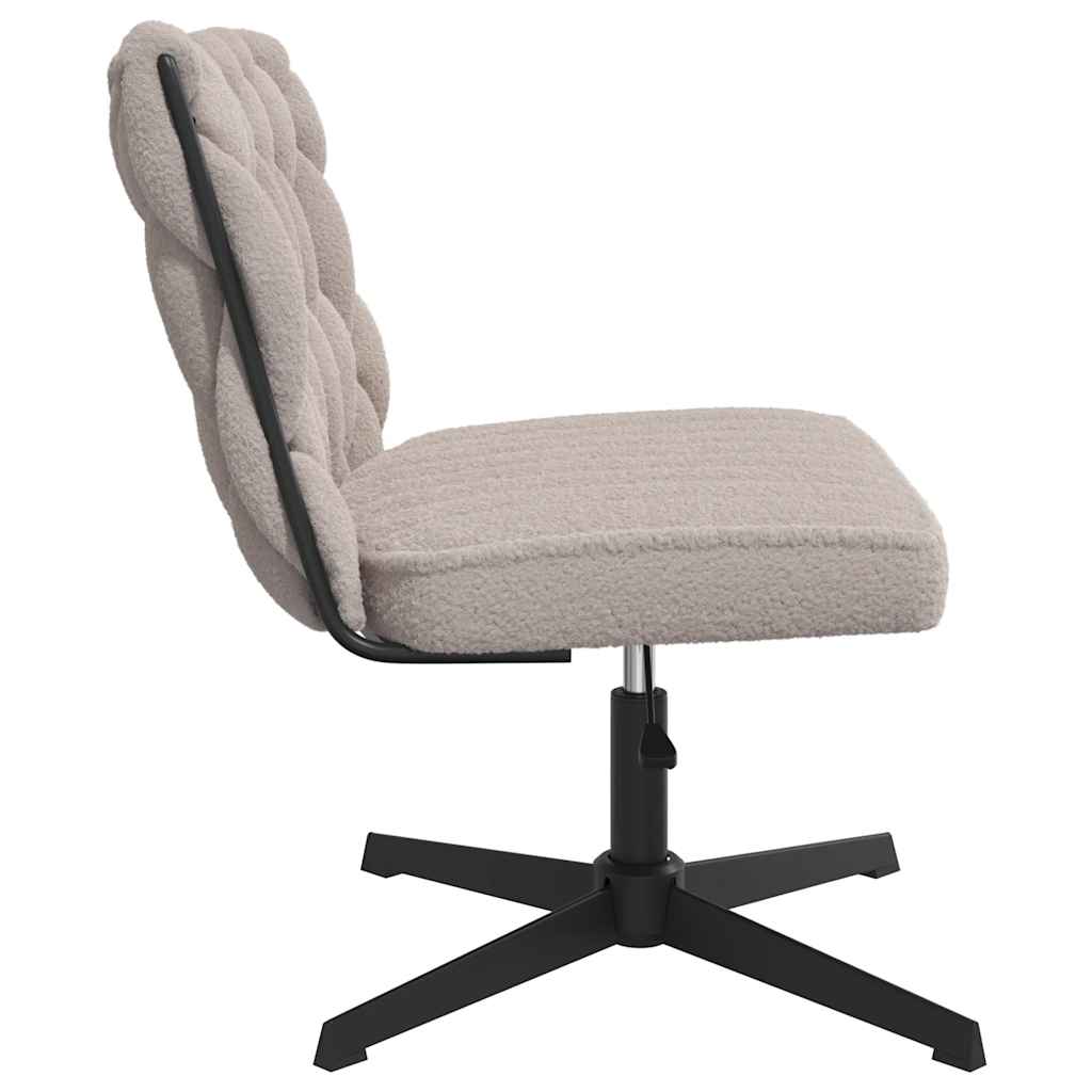 Swivel office chair, light gray wool-like fabric