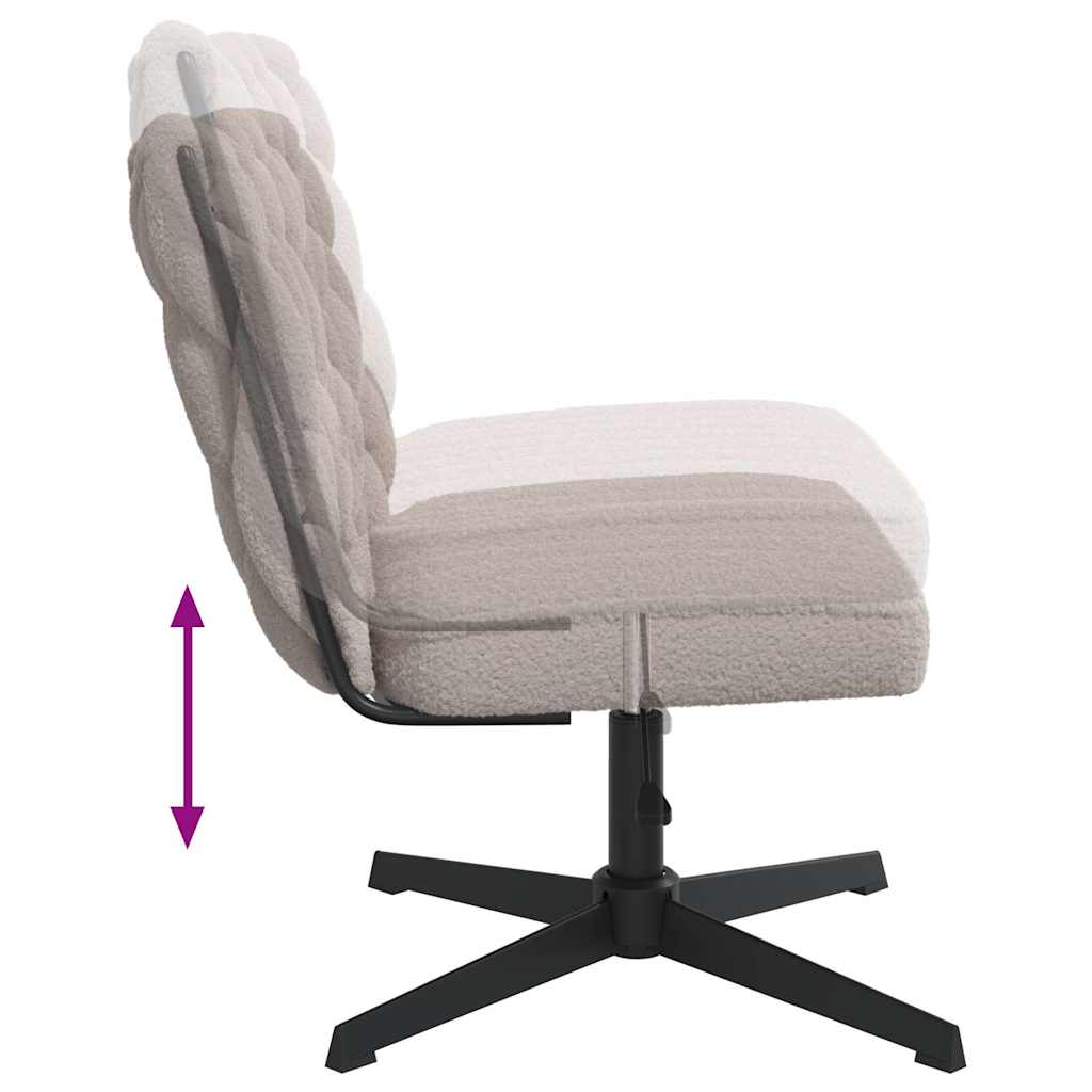 Swivel office chair, light gray wool-like fabric