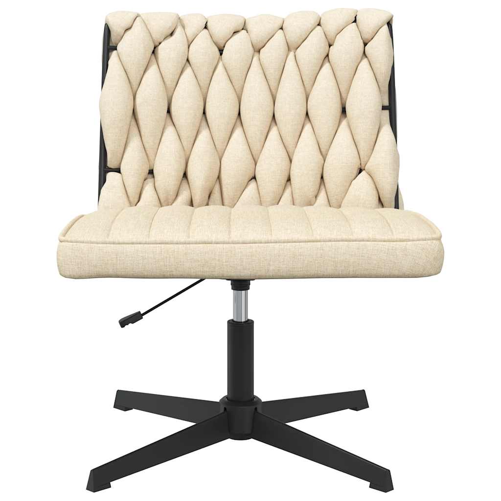 Swivel office chair, cream, fabric