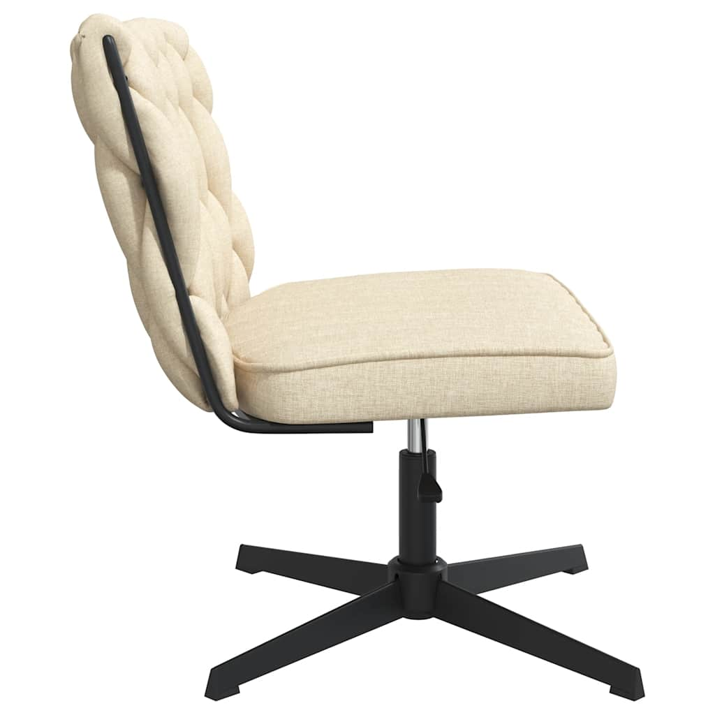 Swivel office chair, cream, fabric