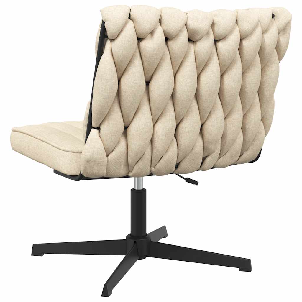 Swivel office chair, cream, fabric