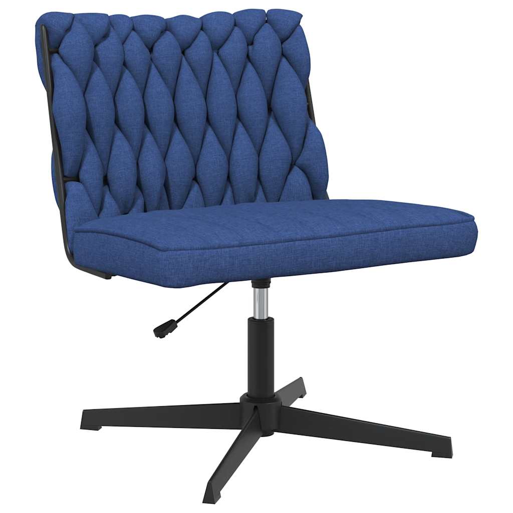 Swivel office chair, blue, fabric