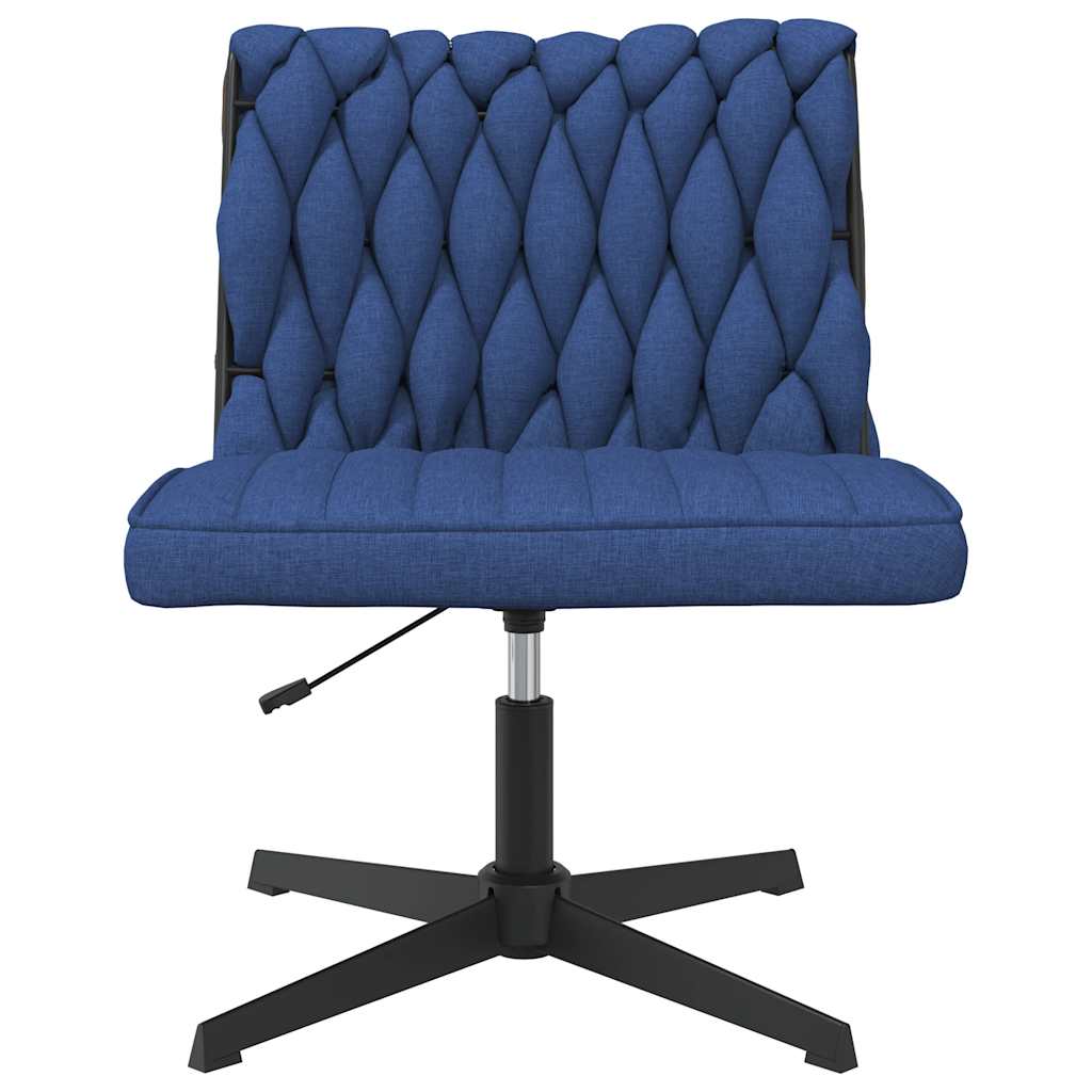 Swivel office chair, blue, fabric