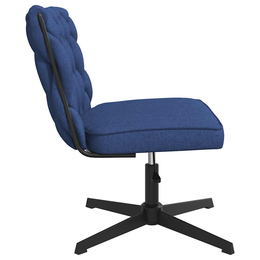 Swivel office chair, blue, fabric