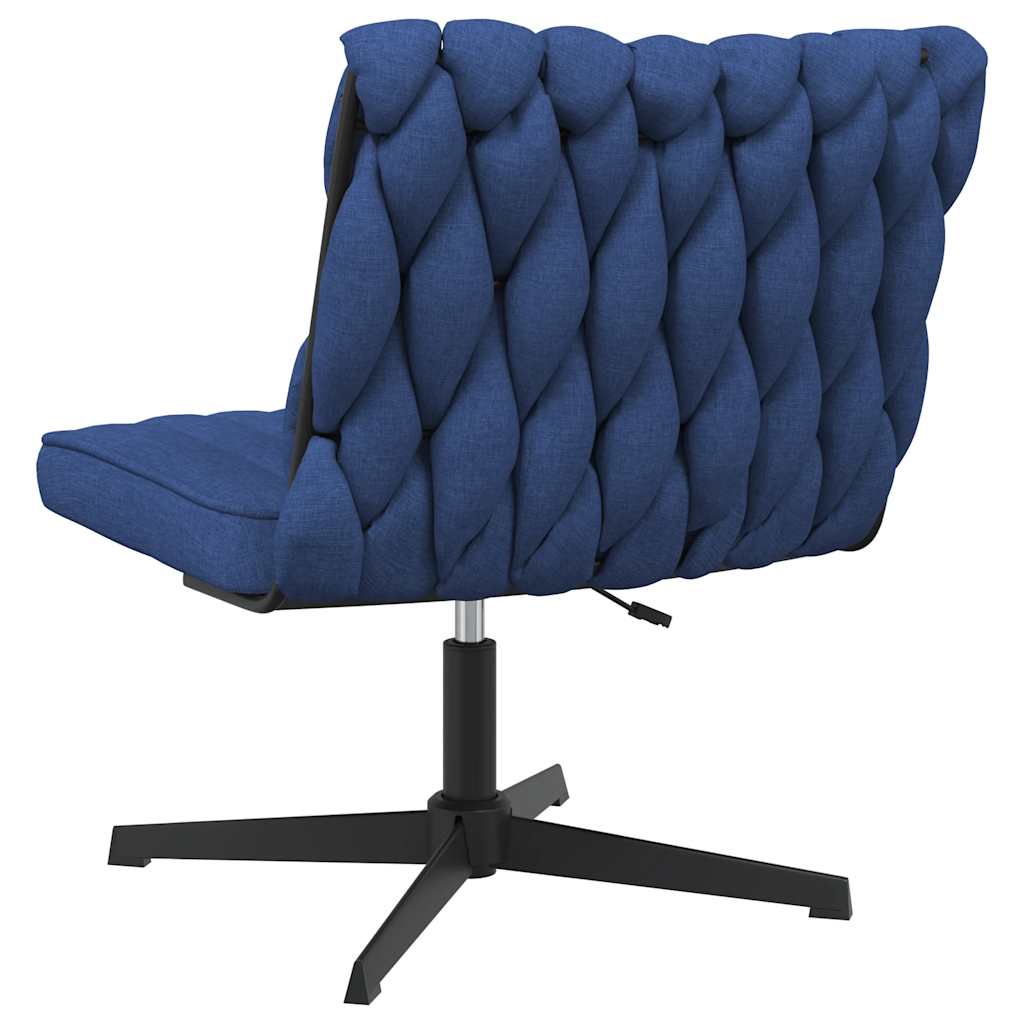 Swivel office chair, blue, fabric