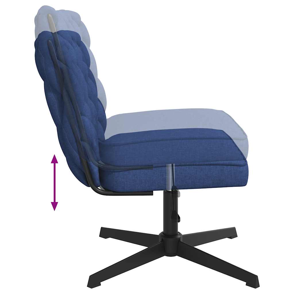 Swivel office chair, blue, fabric