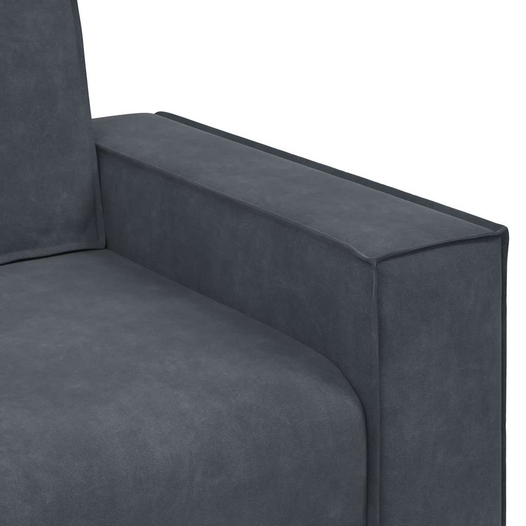 Dark grey velvet sofa chair 59 cm