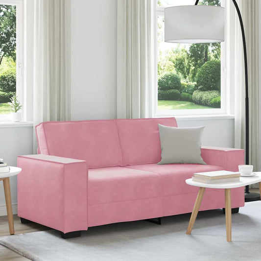 2-seater sofa, pink, 140 cm, velvet