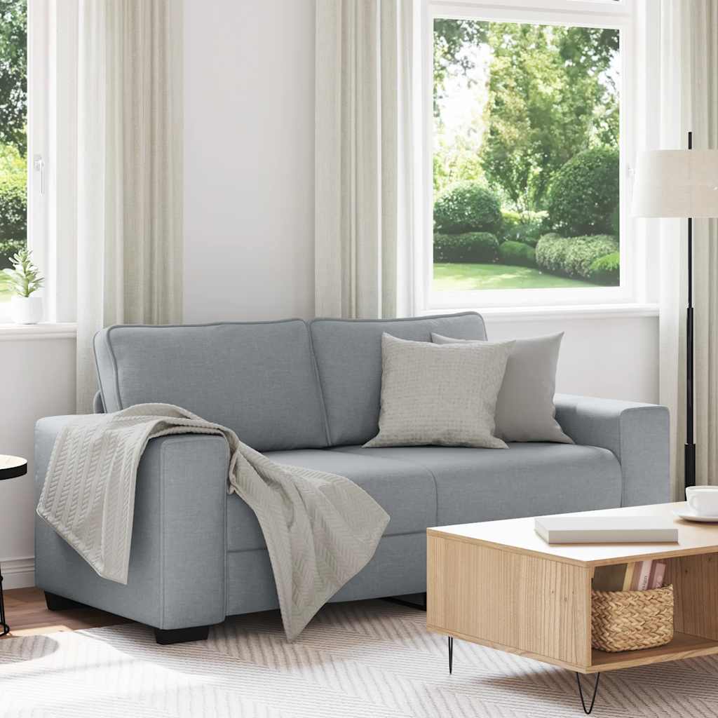 2-seater sofa, light gray fabric, 140 cm