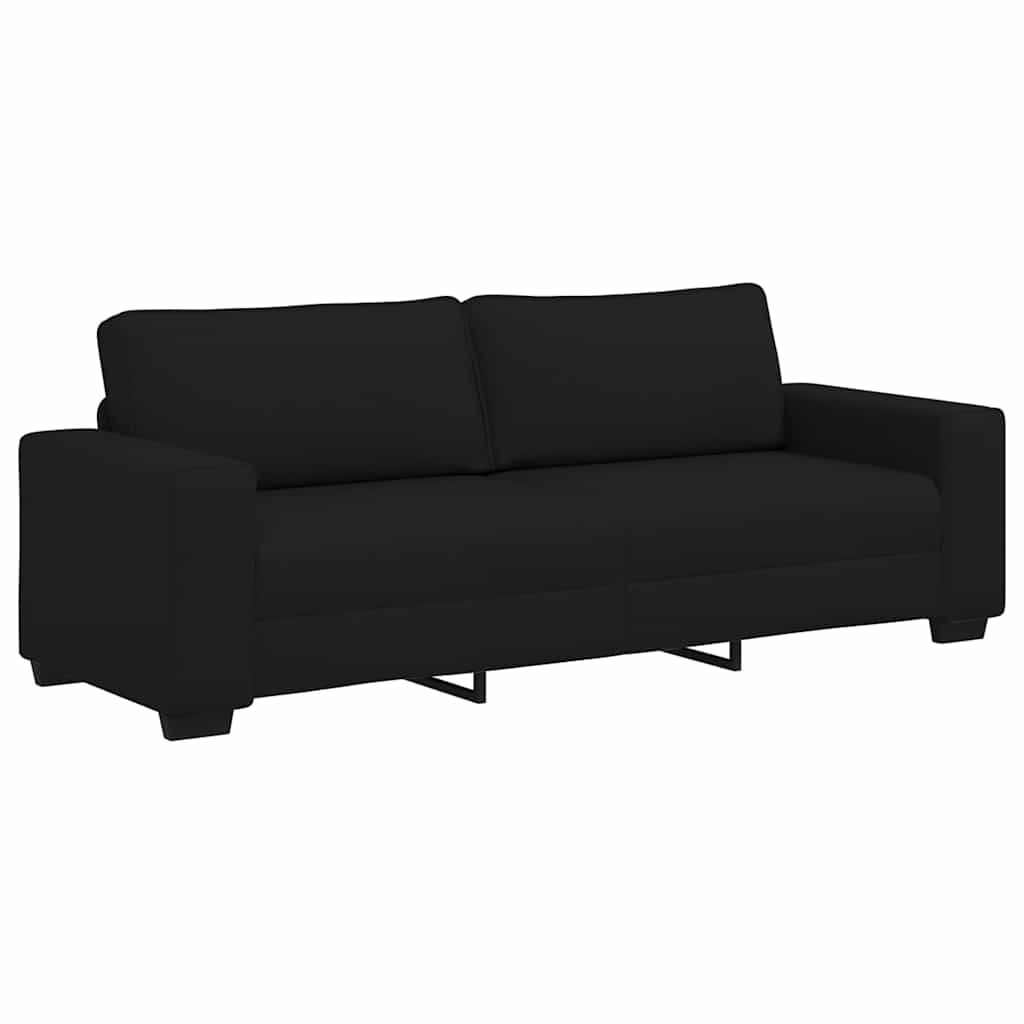 3-seater sofa, black, 180 cm, fabric