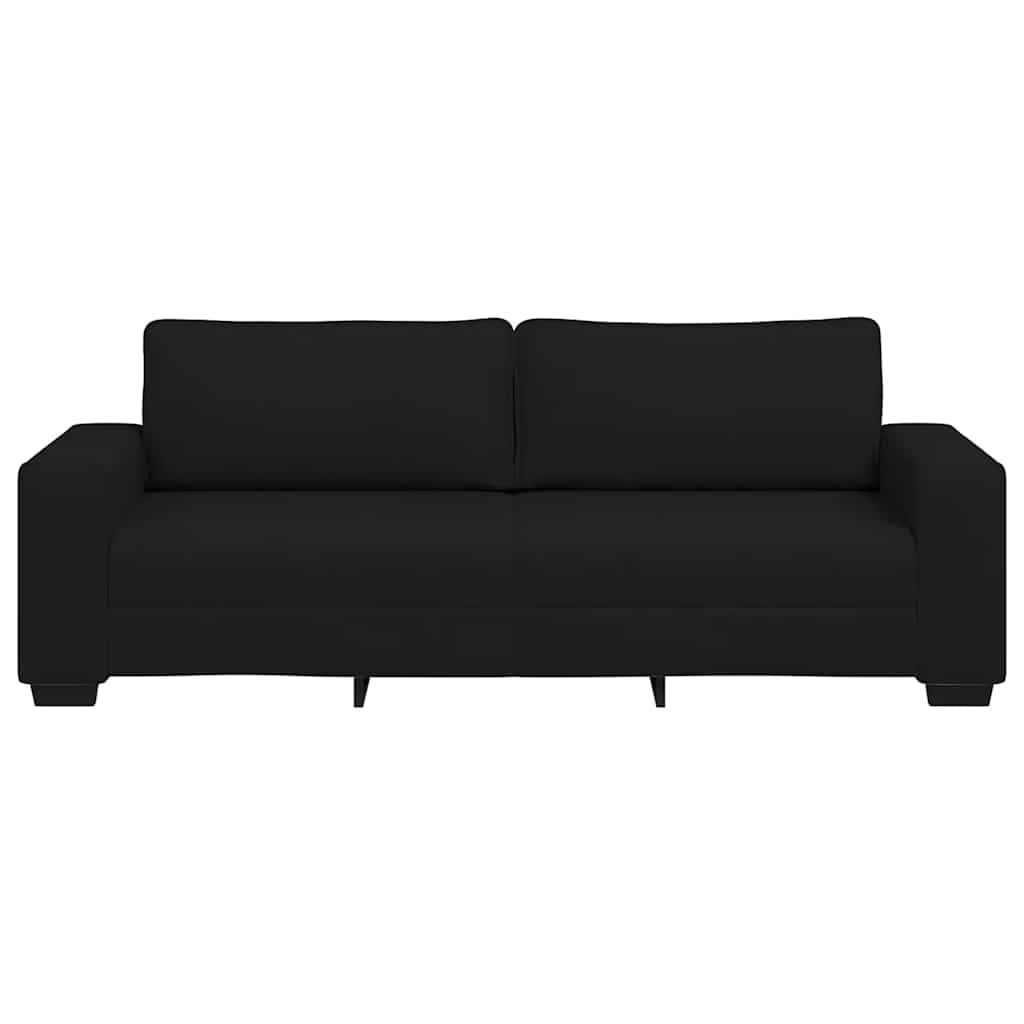 3-seater sofa, black, 180 cm, fabric