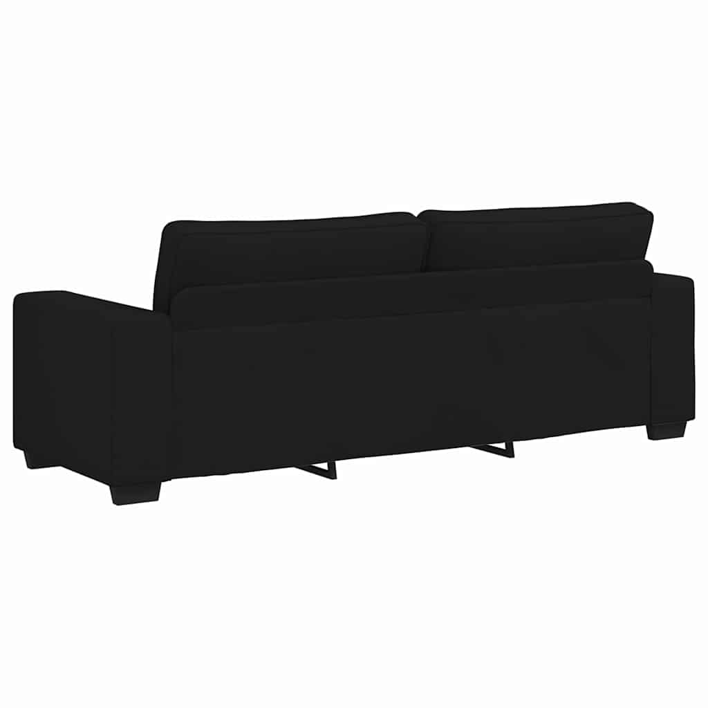 3-seater sofa, black, 180 cm, fabric