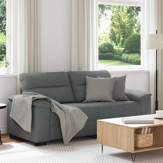 2-seater sofa, dark grey fabric, 140 cm