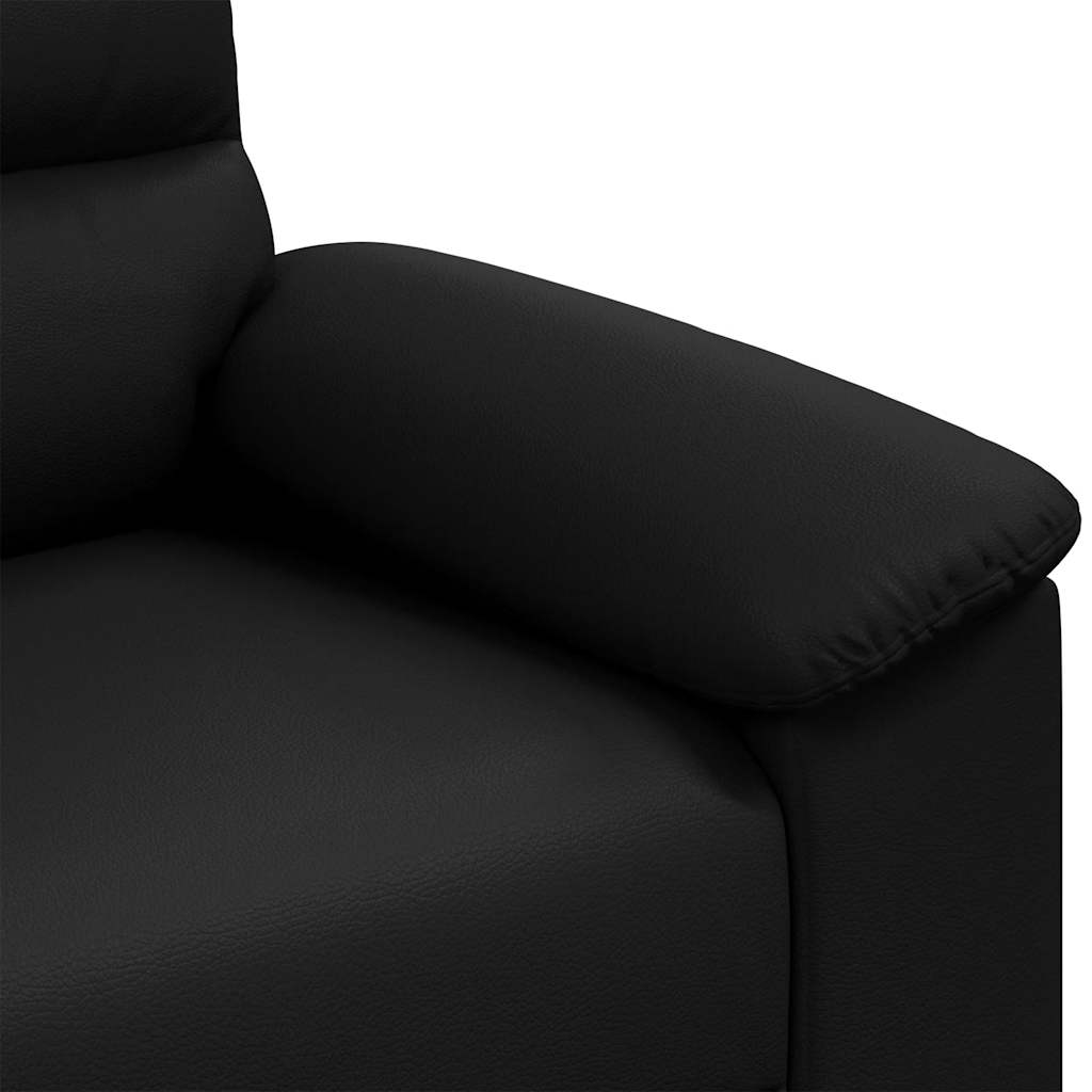 2-seater sofa, black, 140 cm, eco-leather