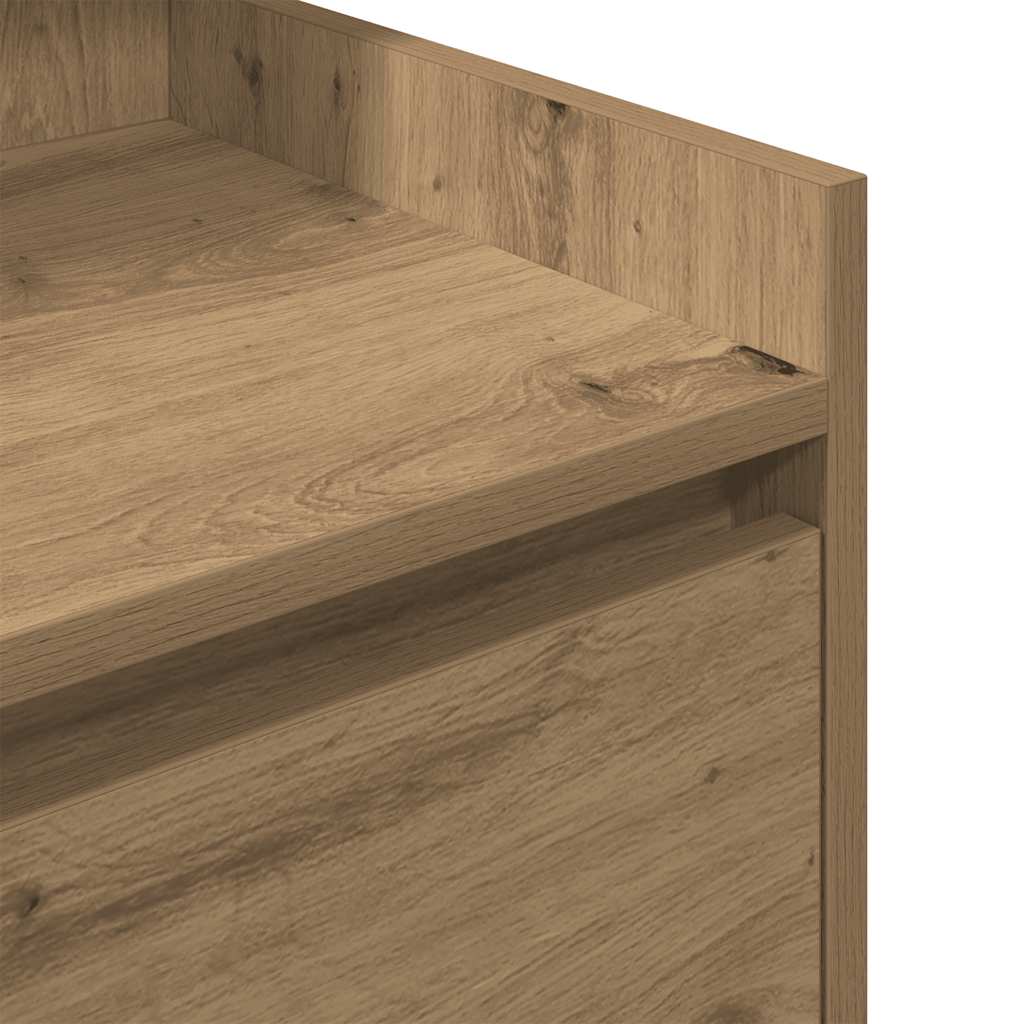 Bedside table with 2 drawers Artisan Oak 38x34x80 cm