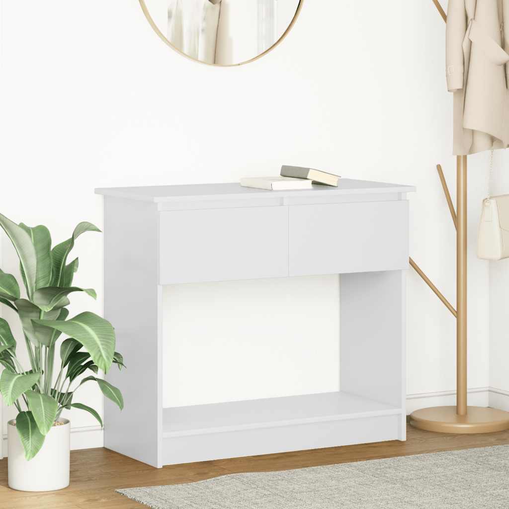 Console with drawers white 85.5x38.5x74.5 cm