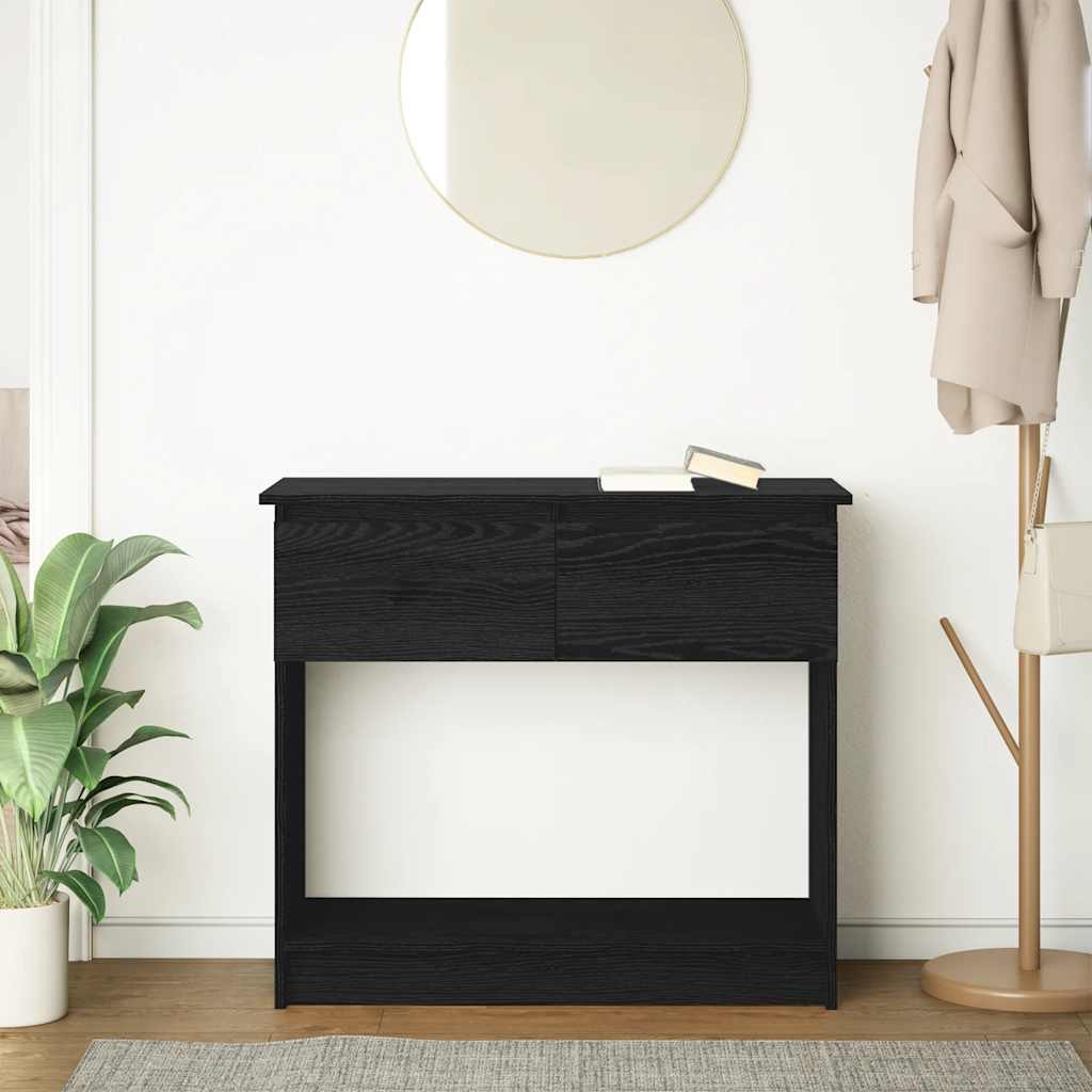 Console with drawers Black 85.5x38.5x74.5 cm