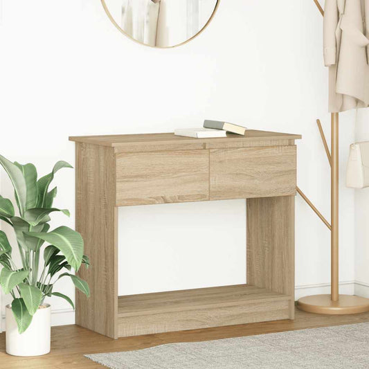 Console with drawers Sonoma oak 85.5x38.5x74.5 cm