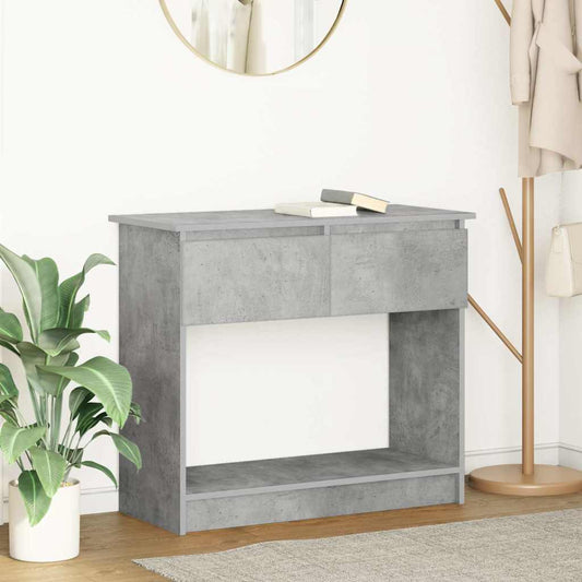 Console with drawers Concrete gray 85.5x38.5x74.5 cm