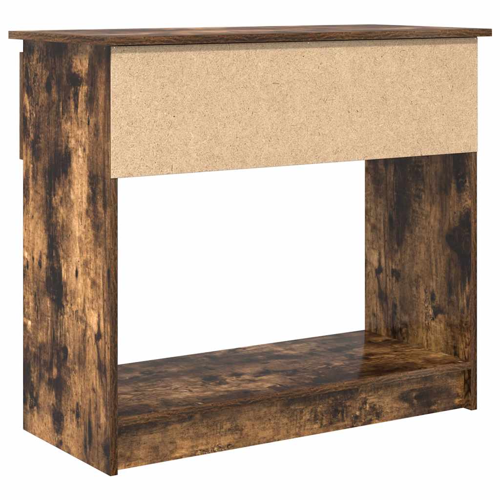 Console with drawers Smoked oak 85.5x38.5x74.5 cm