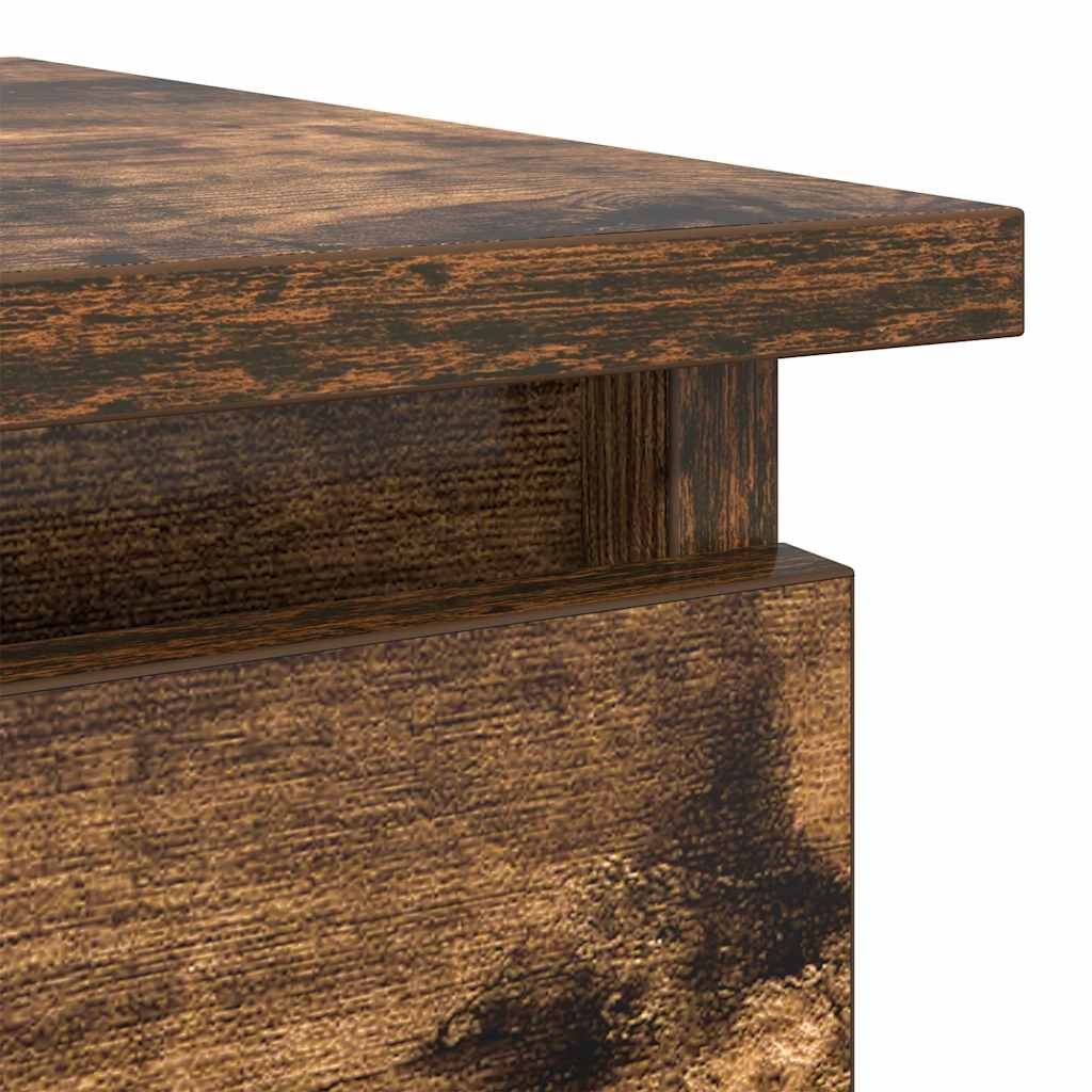 Console with drawers Smoked oak 85.5x38.5x74.5 cm