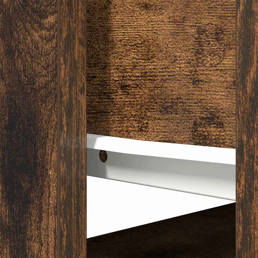 Console with drawers Smoked oak 85.5x38.5x74.5 cm