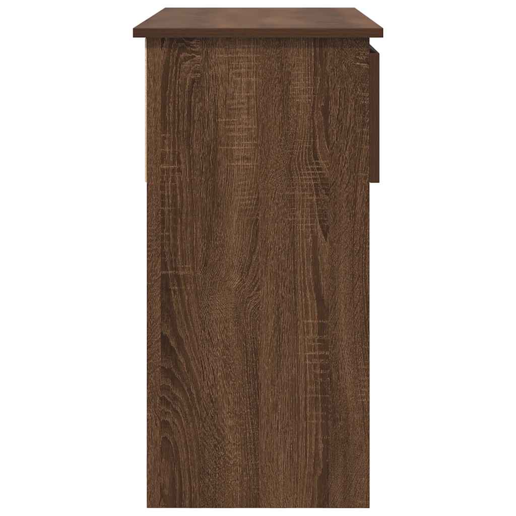 Console with drawers Brown oak 85.5x38.5x74.5 cm