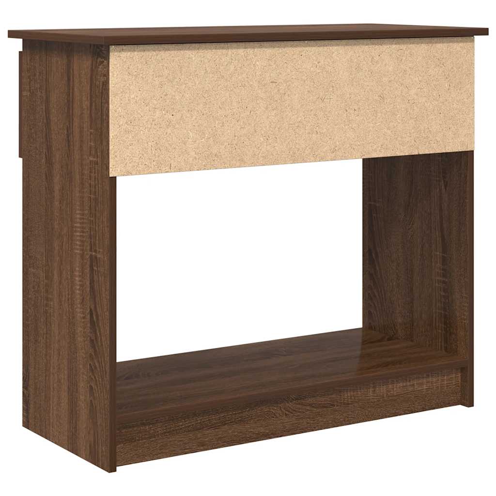 Console with drawers Brown oak 85.5x38.5x74.5 cm