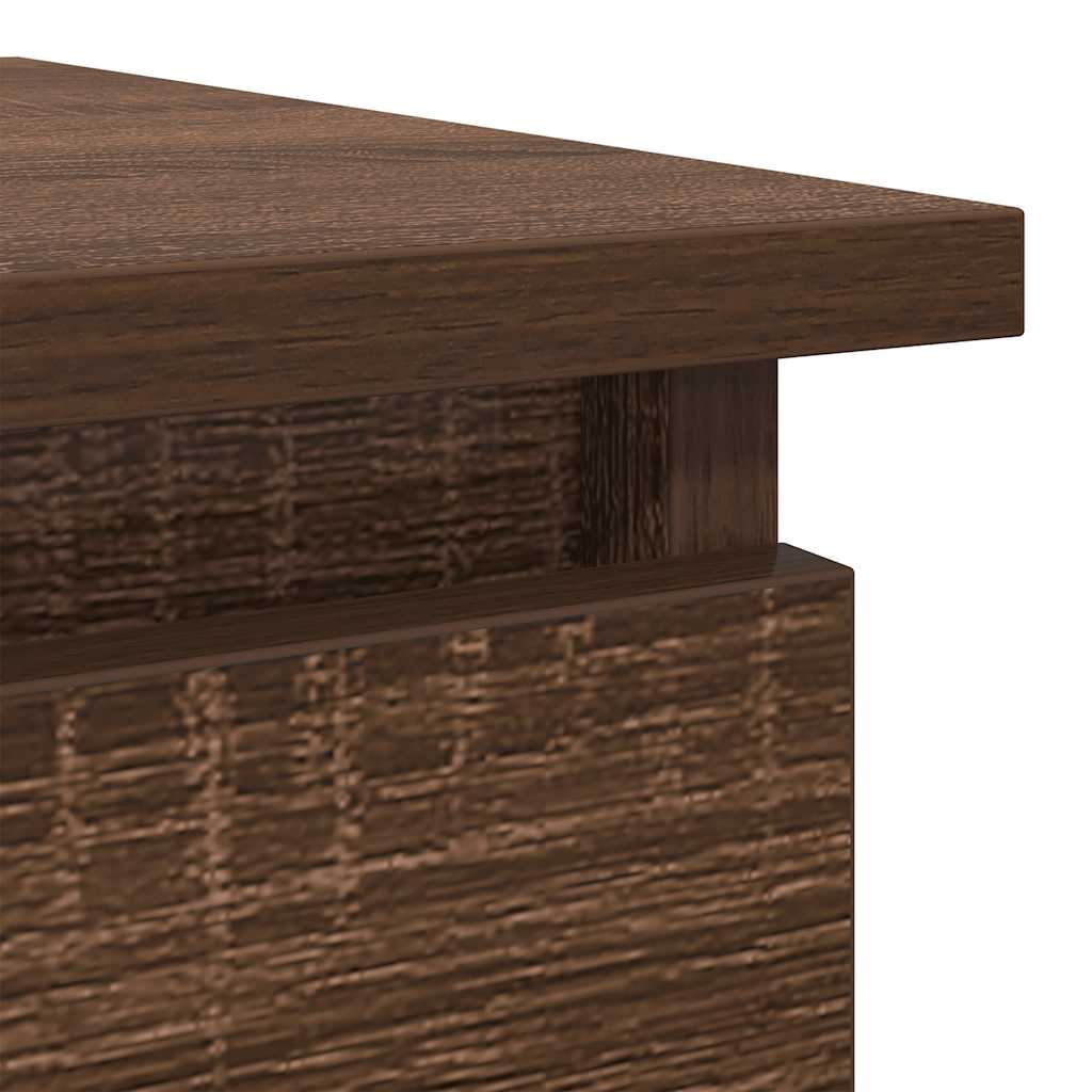 Console with drawers Brown oak 85.5x38.5x74.5 cm