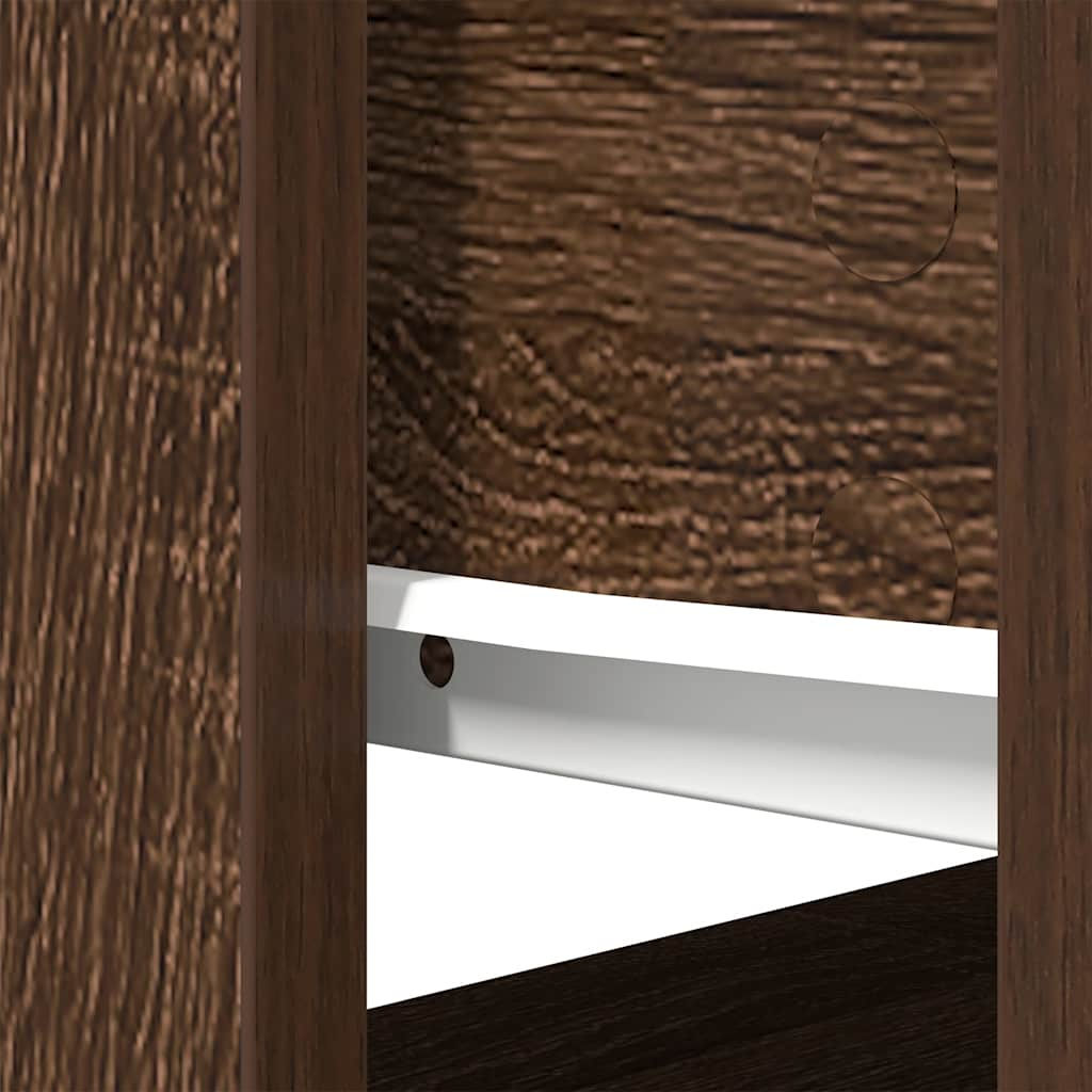 Console with drawers Brown oak 85.5x38.5x74.5 cm