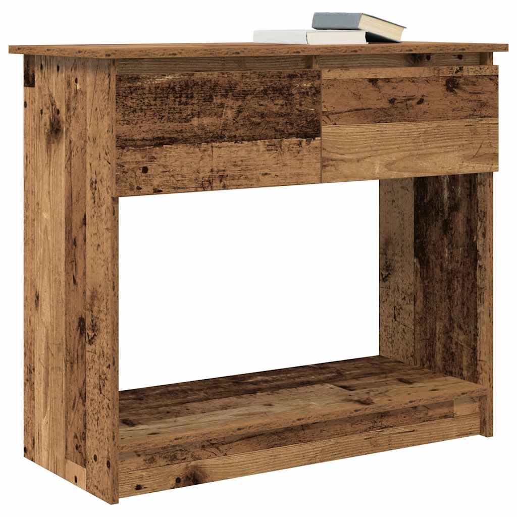 Console with drawers Old wood 85.5x38.5x74.5 cm