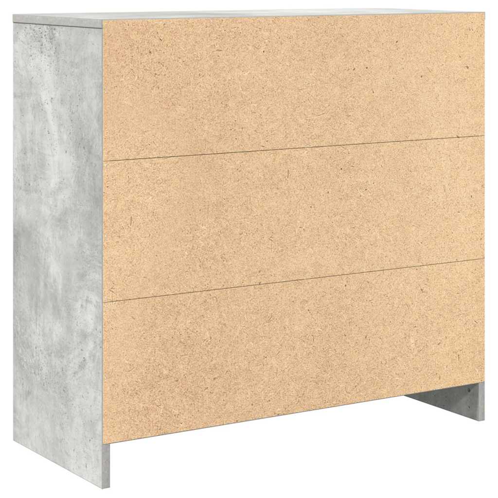 Bufetă cu sertar Gri beton 80x34x76 cm Lemn prelucrat