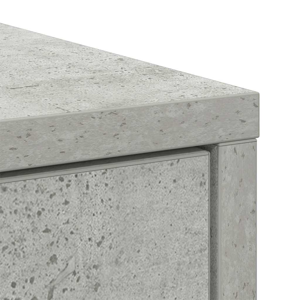 Bufetă cu sertar Gri beton 80x34x76 cm Lemn prelucrat