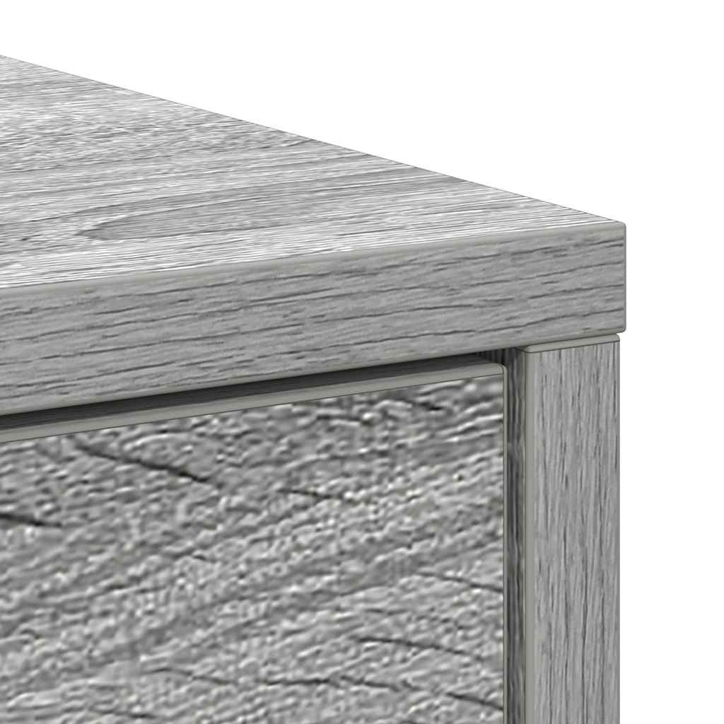 Sideboard with drawer Sonoma Grey 80x34x76 cm Engineered wood