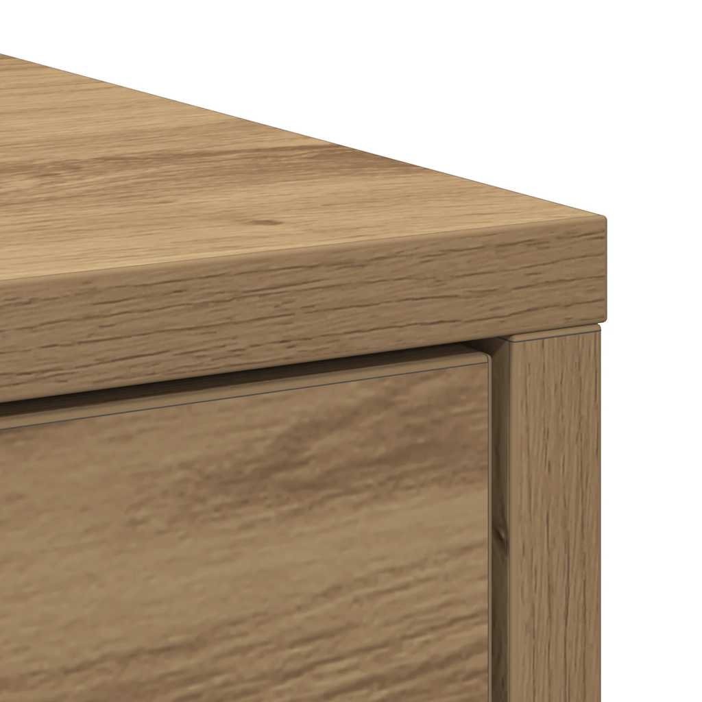 Sideboard with drawer Artisan Oak 80x34x76 cm Processed wood