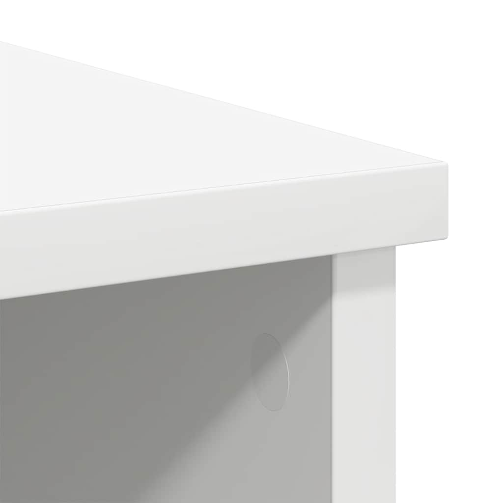 White sideboard with drawer 101x35x76 cm made of processed wood