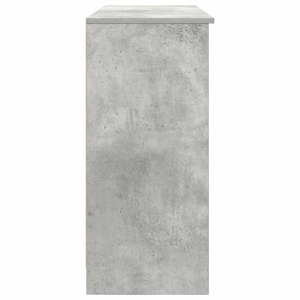 Sideboard with drawer Concrete gray 101x35x76 cm Processed wood