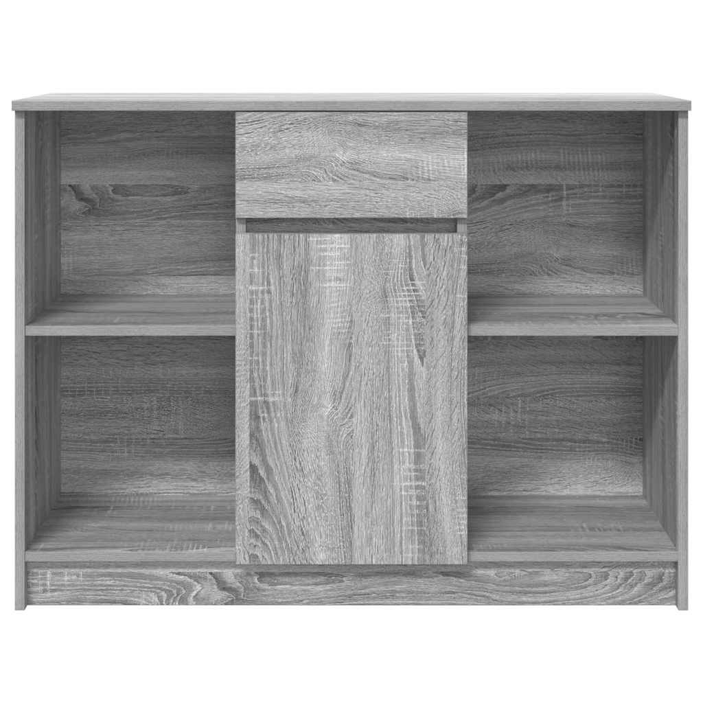 Sideboard with drawer Sonoma Grey 101x35x76 cm Engineered wood