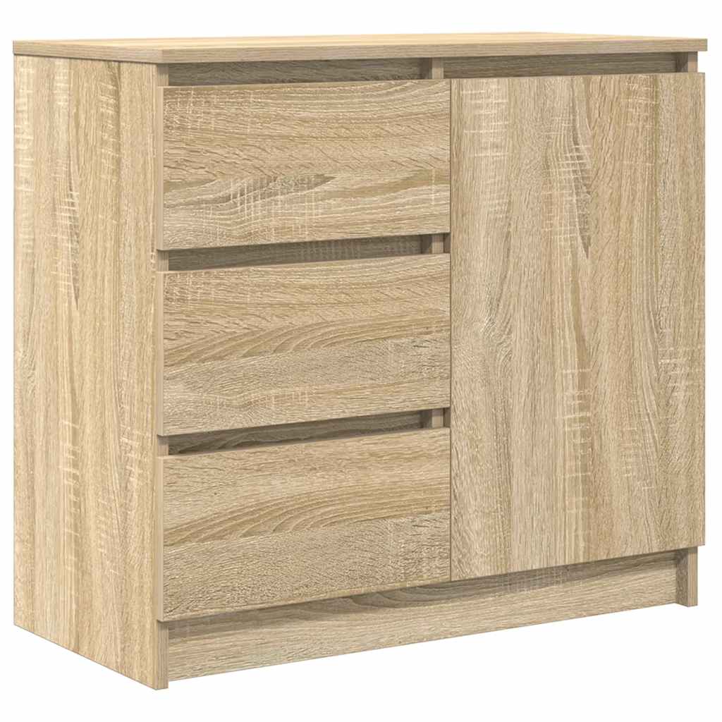 Sideboard with drawer Sonoma Oak 71x35x65 cm Engineered wood