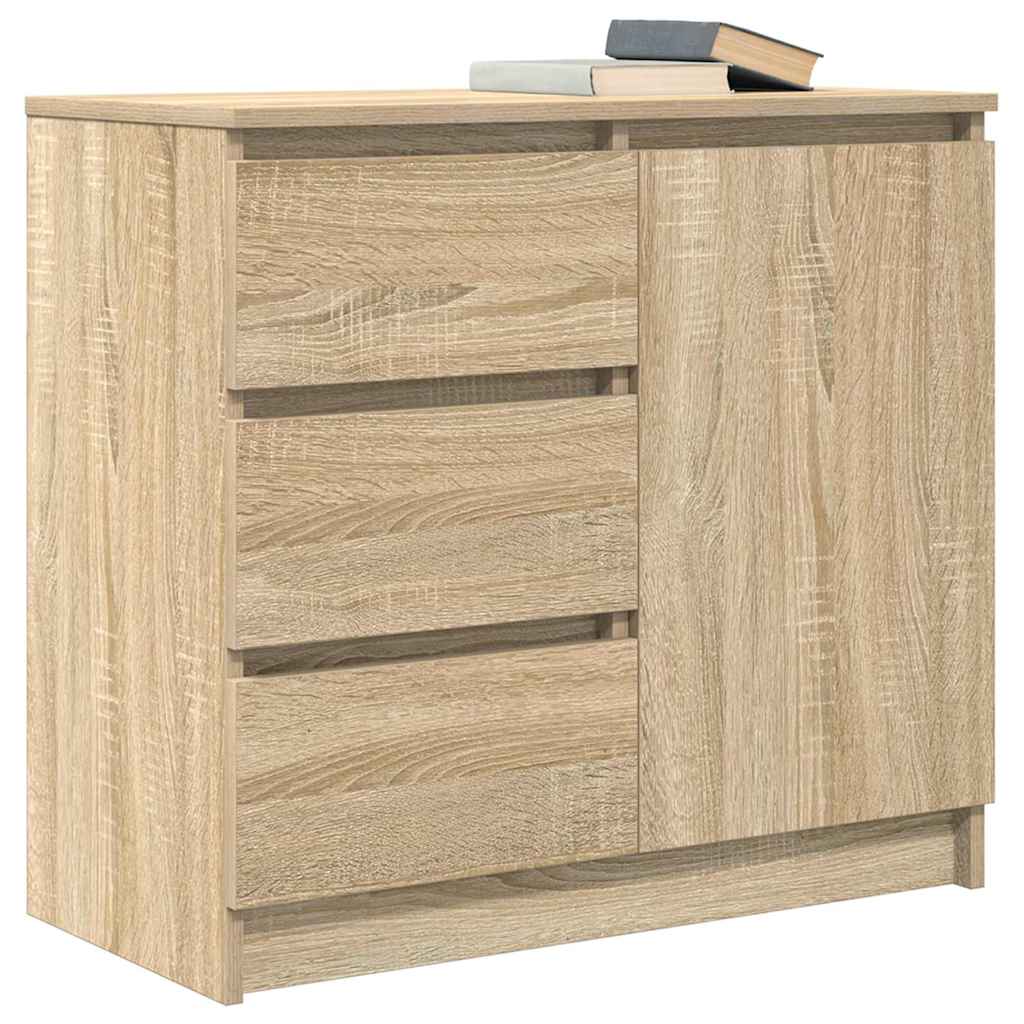 Sideboard with drawer Sonoma Oak 71x35x65 cm Engineered wood