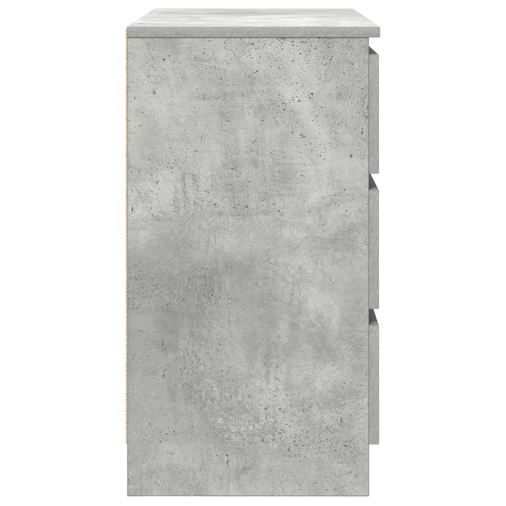 Bufetă cu sertar Gri beton 71x35x65 cm Lemn prelucrat