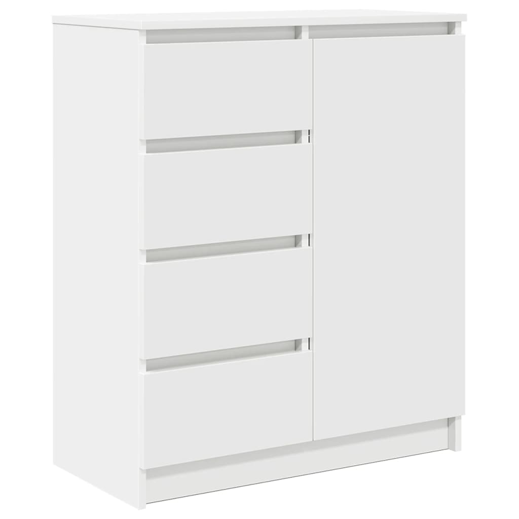 Sideboard with drawers, white, 71x35x84 cm, processed wood