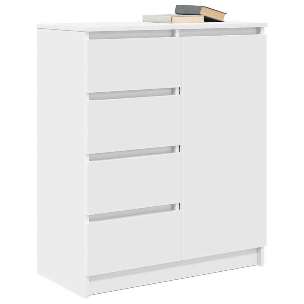 Sideboard with drawers, white, 71x35x84 cm, processed wood