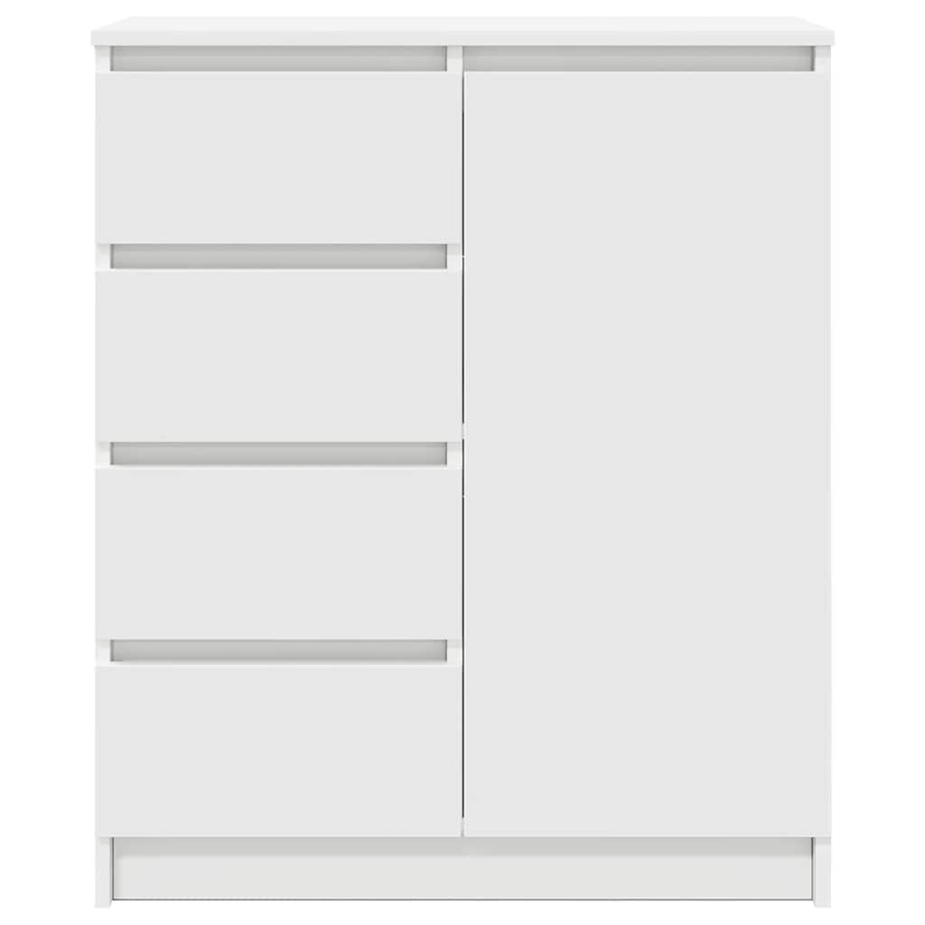 Sideboard with drawers, white, 71x35x84 cm, processed wood