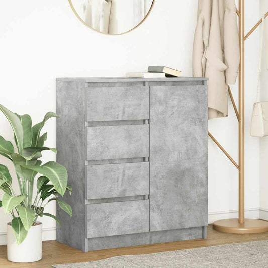 Sideboard with drawers Concrete gray 71x35x84 cm Engineered wood