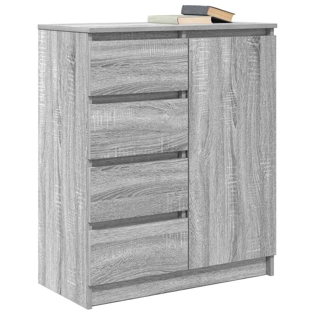 Sideboard with drawers Sonoma Grey 71x35x84 cm Engineered wood