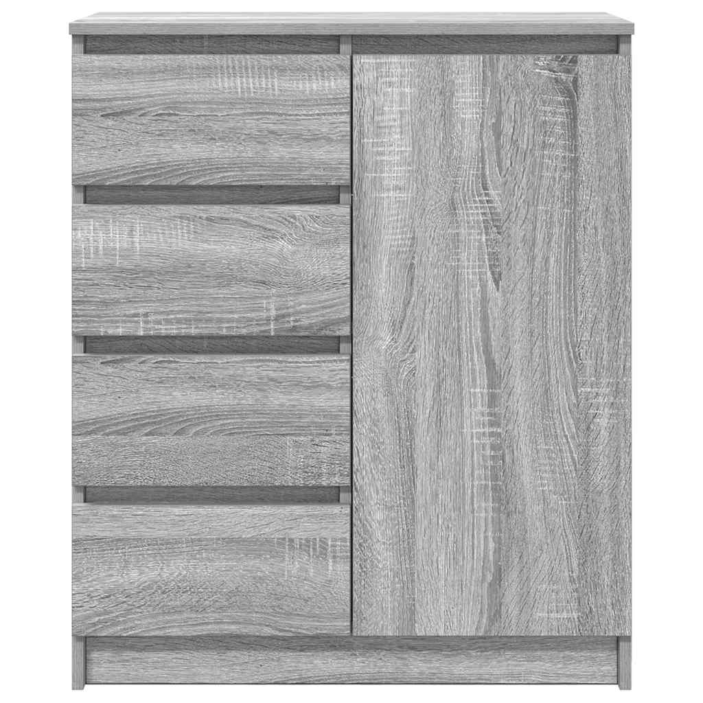 Sideboard with drawers Sonoma Grey 71x35x84 cm Engineered wood