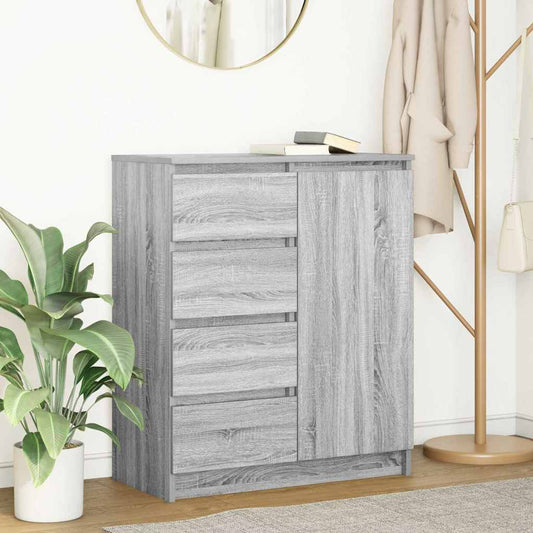 Sideboard with drawers Sonoma Grey 71x35x84 cm Engineered wood