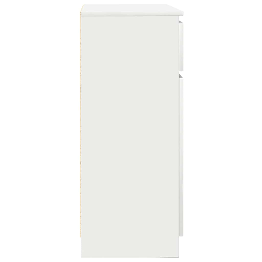 Bufetă cu sertar alb 71x35x84 cm din lemn prelucrat